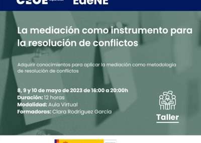 La mediación como instrumento para la resolución de conflictos (mayo 2023)