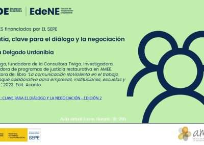 Empatía, clave para el diálogo y la negociación  2 ediciones en enero y marzo de 2025