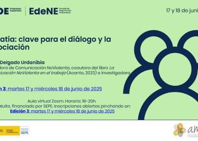 Empatía, clave para el diálogo y la negociación edición 3, 17 y 18 de junio de 2025