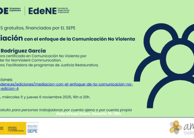 Mediación con el enfoque de la Comunicación NoViolenta 4º edición noviembre 2025